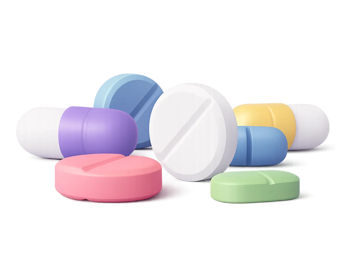 Assorted tablets and capsules